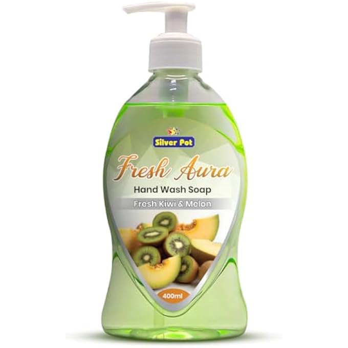 Silver Pot FRESH KIWI & MELON HAND WASH  400ML  GENTLE HYDRATING FORMULA WITH REFRESHING KIWI & MELON SCENT, EFFECTIVE GERM PROTECTION, AND DAILY CARE - Image 1